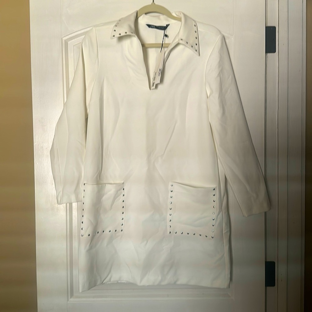Zara dress with flat stud detail. NWT!